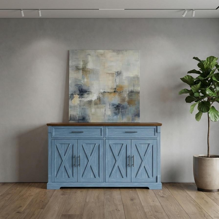 Bleuwharf 4 Door 2 Drawer Cabinet